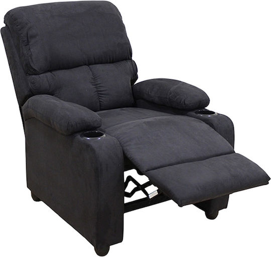 Sunday Fotoliu Relax cu Suport pentru Picioare Negru 78x89x106cm