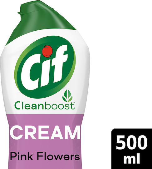 Cif Κρέμα Καθαρισμού Γενικής Χρήσης with Micro Crystals Pink Flower 500ml