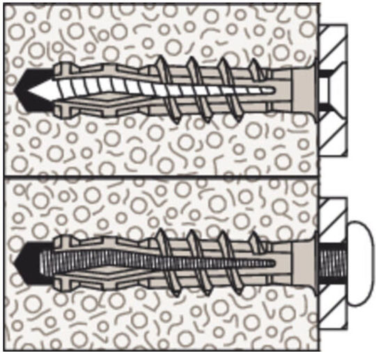 Fischer Ffa 10 Aerated Concrete Anchors 30 Pieces Structural Anchors Porous Concrete