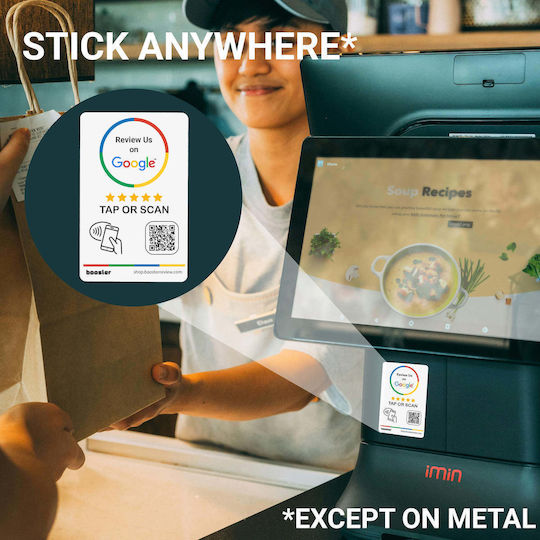 Google Review Tap Stickers Smart Tap Nfc & Qr Instant Reviews 4-pack