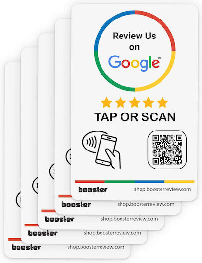Google Review Tap Stickers Smart Tap Nfc & Qr Instant Reviews 4-pack