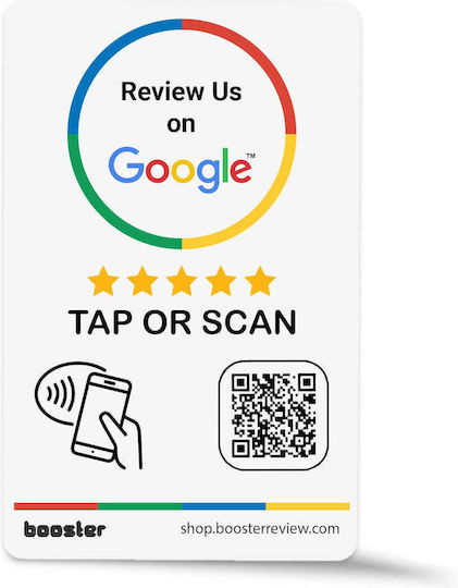 Google Review Tap Stickers Smart Tap Nfc & Qr Instant Reviews 5-pack