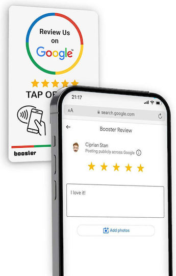 Google Review Tap Stickers Smart Tap Nfc & Qr Instant Reviews 5-pack
