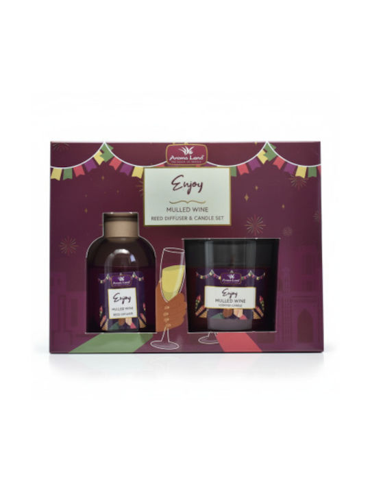 Set Odorizant De Cameră Aroma Land Lumânare Vin Fiert