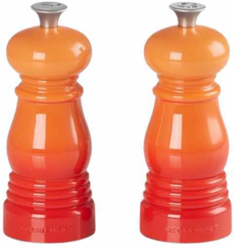 Le Creuset Σετ Χειροκίνητοι Μύλοι Μπαχαρικών Κεραμικοί σε Πορτοκαλί Χρώμα 2τμχ