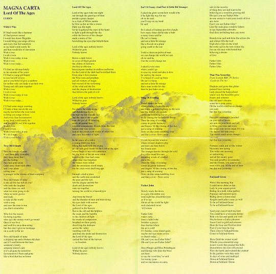 Magna Carta Lord Ages Cd