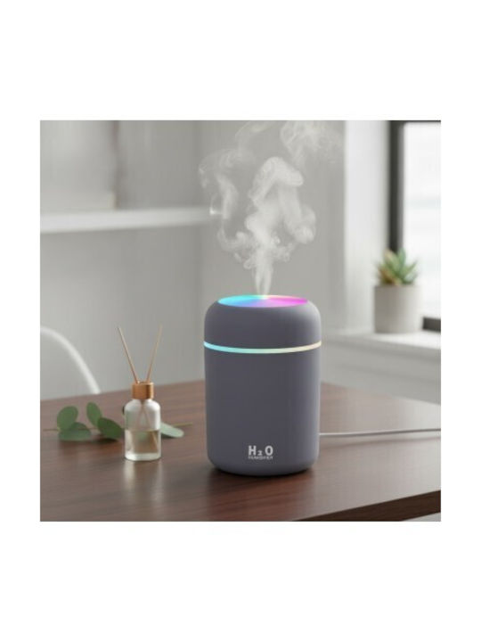 Dispozitiv de aromaterapie cu lumini LED cu temporizator gri 300 ml