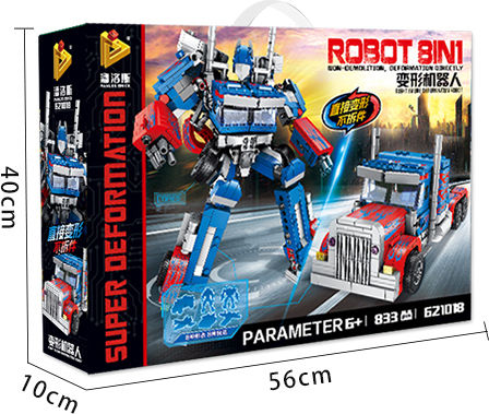 Panlos Brick Конструктори Робот - Камион (2 Форми) за 6+ Годишна Възраст 833 Бр.