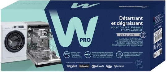 Tablete 3 în 1 Anticalcar și Degresare pentru Mașina de Spălat 12 Bucăți 600 g C00424826 Whirlpool 484000008801