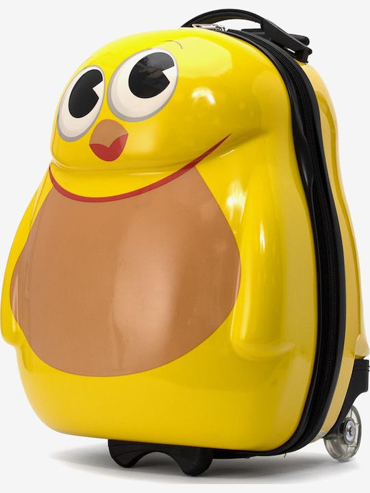 KREAL Kinder Koffer Kabine Hart Gelbe mit 2 Räder Höhe 46cm