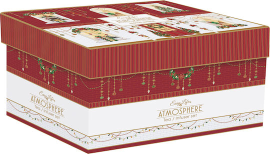 Easylife Festive Avenue Weihnachtliche Teekanne Porzellan Mit Bäumen 600ml