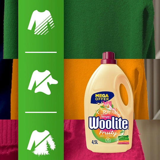 Woolite Colors Keratin Liquid Detergent for Colored Clothes 4.5lt (75 Measures)