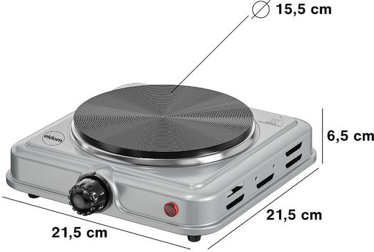 Eldom Countertop Burner Enamel Single Inox
