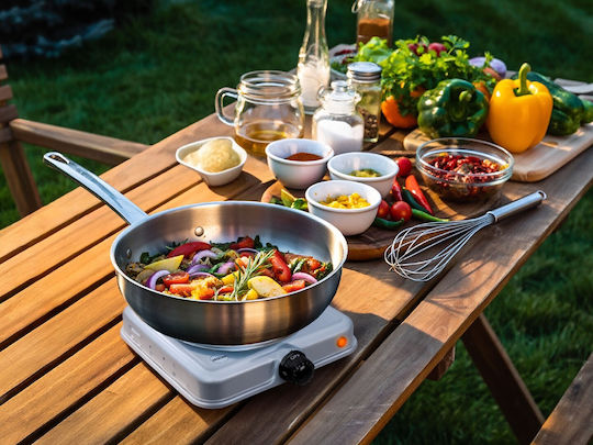 Eldom Countertop Burner Enamel Single Inox