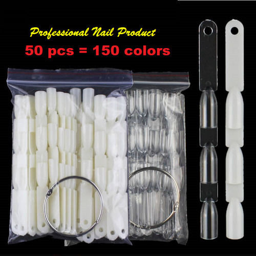 Triple Nail Display Keychain Clear 50 Pieces