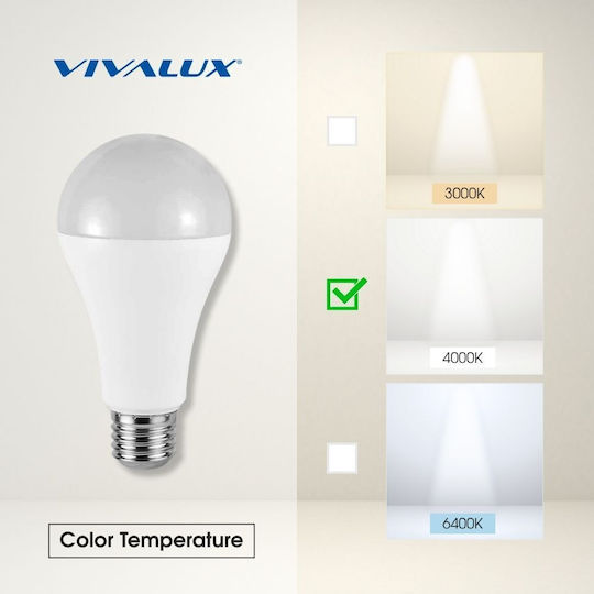 Vivalux LED Bulb 18W for E27 Socket Cool White 2000lm