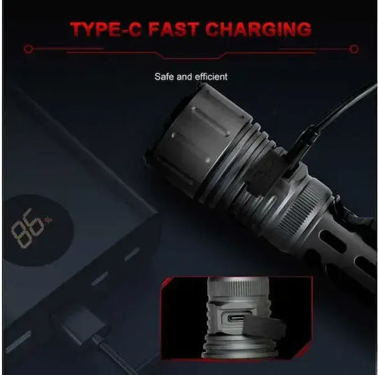 SPV Rechargeable LED Flashlight with Maximum Brightness 1500lm