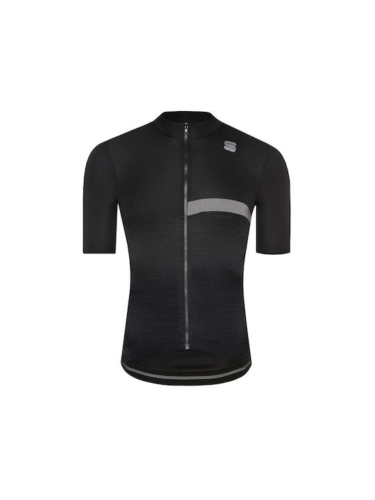 Sportful Tricou De Ciclism Pentru Bărbați Mâneci Scurte Road Bike Negru