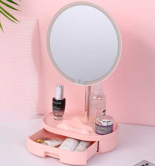 Tabletop Makeup Mirror with Light White