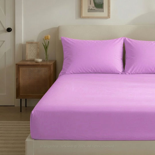 Casa Colori Dublu 140x200+30cm cu Elastic Lila