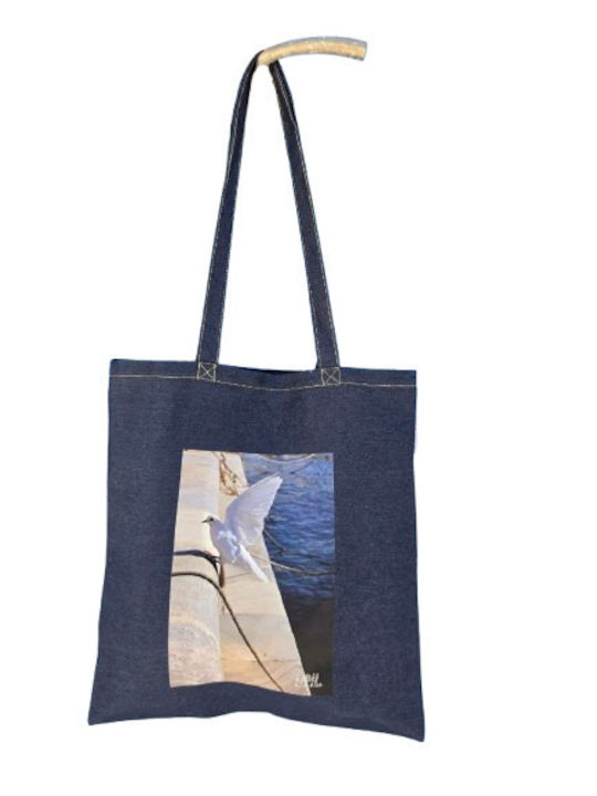 YandBlue Dove Shopping Bag In Blue Color YandBlue Dove Shopping Bag In Blue Color