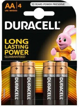 Duracell Baterii alcaline AA 1.5V 4 bucăți