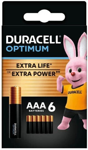 Duracell Optimum Αλκαλικές Μπαταρίες AAA 1.5V 6τμχ