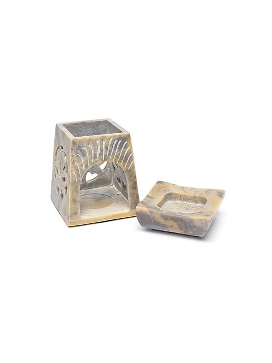 Aromatic Essential Oil Burner Natural Soapstone Lotus Lotus Design