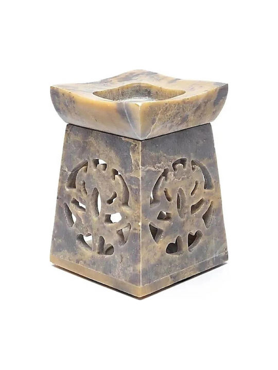 Aromatic Essential Oil Burner Natural Soapstone Lotus Lotus Design