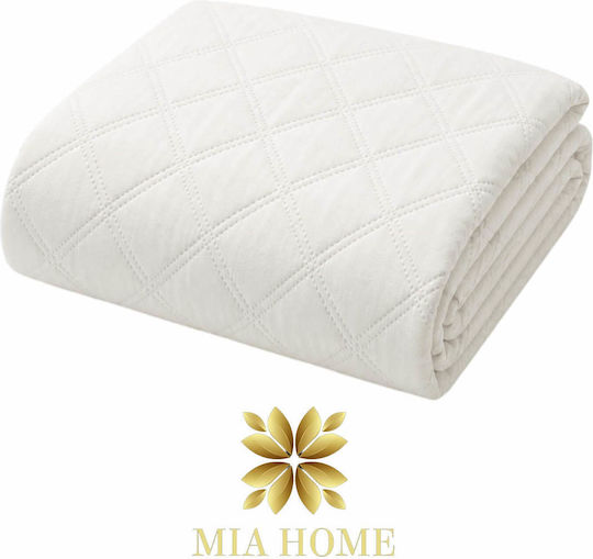 Mia Home Шалте Голям Двоен Диамант Бяло 220x240см