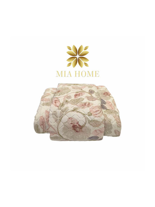 Mia Home Σετ Κουβερλί Υπέρδιπλο Ροζ 220x240cm 3τμχ