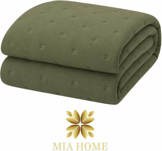 Mia Home Шалте Голям Двоен Маслинено Зелен 220x240см