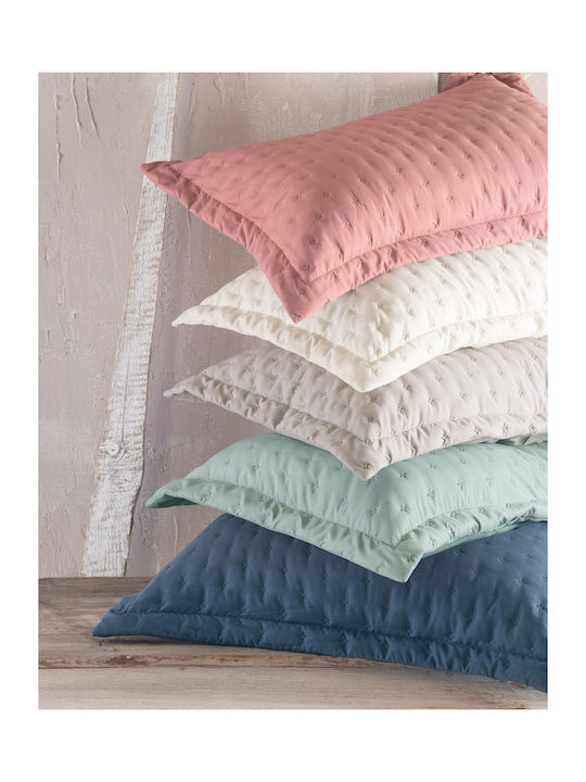 Rythmos Coverlet Set Super King Microsatin Petrol Blue 220x240cm 2 Pieces