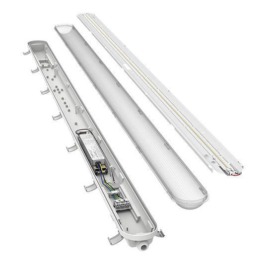 Φωτιστικό Οροφής Osram Led T8 120cm 4000k 4640lm Ip65 28.3w Gray