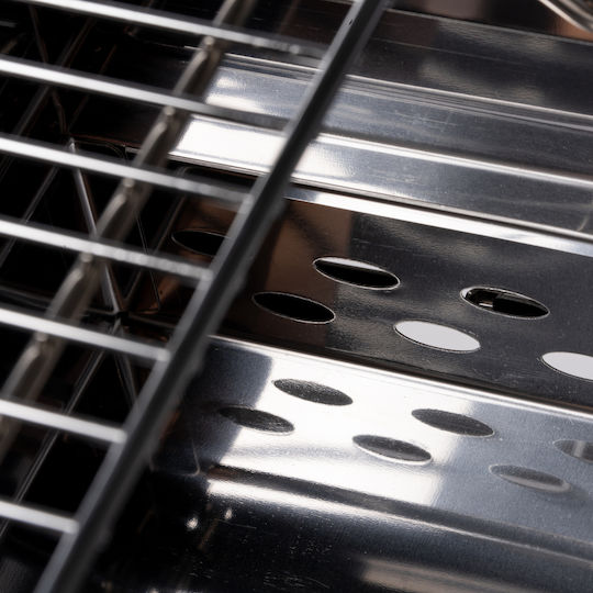 Stainless Steel Portable Charcoal Grill 29.5x29.5cm