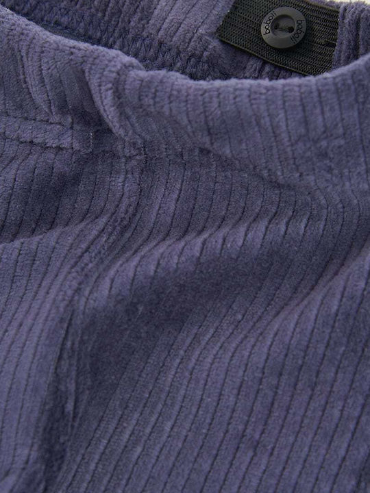 Pantalon Pentru Copii Din Catifea Raiata Albastru Marin
