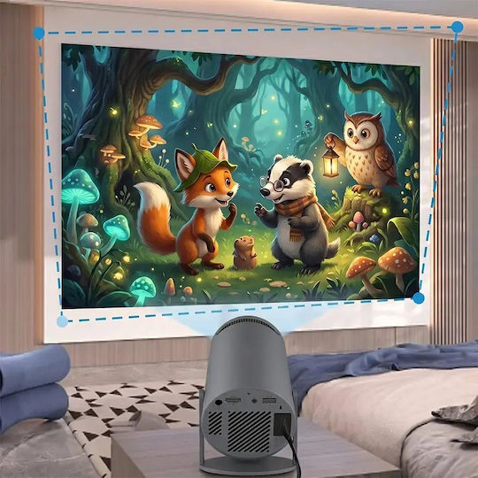 Manta Hawk PJ10 Tragbarer LCD Projektor Lampe LED mit Wi-Fi und Eingebauten Lautsprechern HWPJ001AGR