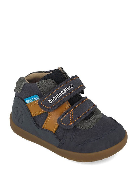 Kids Sneakers High Anatomic with Hoop & Loop Closure Blue