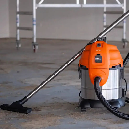 Eurom Aspirator Umed-Uscat 1400W cu Recipient Inoxidabil 20lt Portocaliu