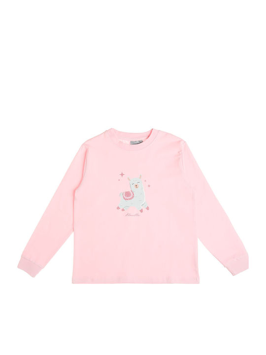 Alouette Kinder-Nachtwäsche Winter Baumwoll Rosa