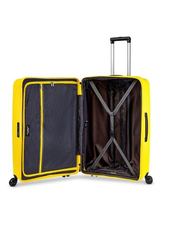 Ciak Roncato Medium Hard Yellow Travel Suitcase Height 67cm