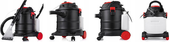 Aspirator Umed-Uscat 1600W cu Recipient Din Inox 20lt Negru
