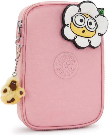 Kipling 100 Pens Pencil Case Pink