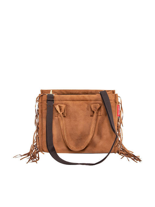Reisenthel Daily Shopper Xs Western Μικρή Τσάντα Ώμου Χιαστί Φουντίτσες