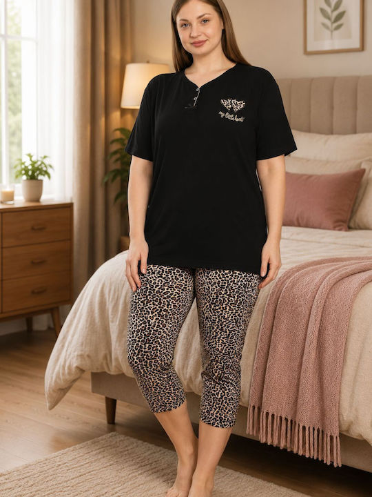 Asel Summer Women's Pajama Set Black