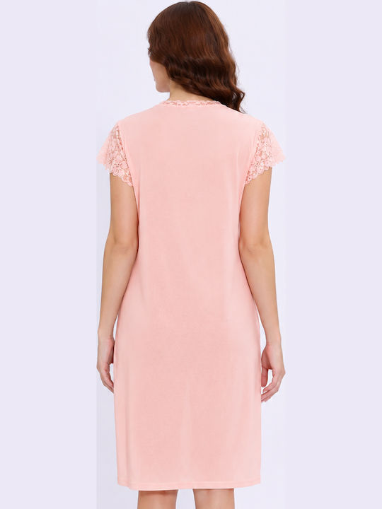 Lovelx Homewear Sommerliches Damen-Nachthemd in Flammendrot Lovelx Homewear Sommerliches Damen-Nachthemd in Flammendrot