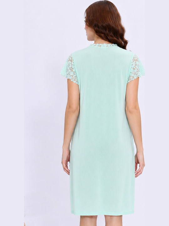 Lovelx Homewear Sommerliches Damen-Nachthemd Mint