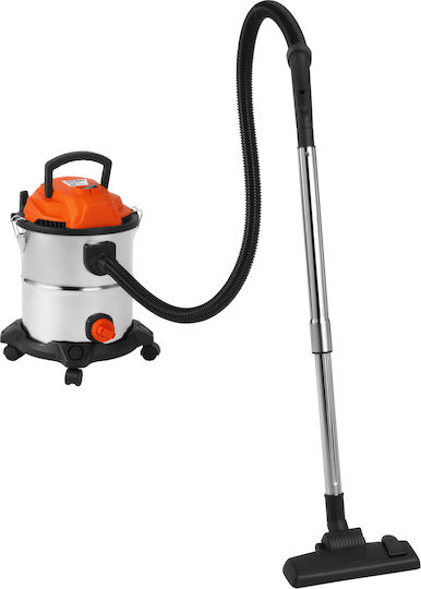 Kraft & Dele Aspirator Umed-Uscat 1600W cu Recipient Inoxidabil 20lt Gri