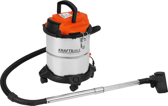 Kraft & Dele Aspirator Umed-Uscat 1600W cu Recipient Inoxidabil 20lt Gri