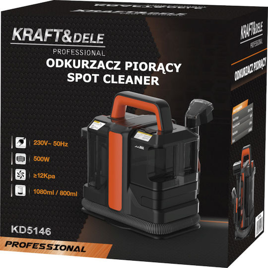 Kraft & Dele Aspirator Umed-Uscat 500W cu Recipient din Plastic 1.08lt